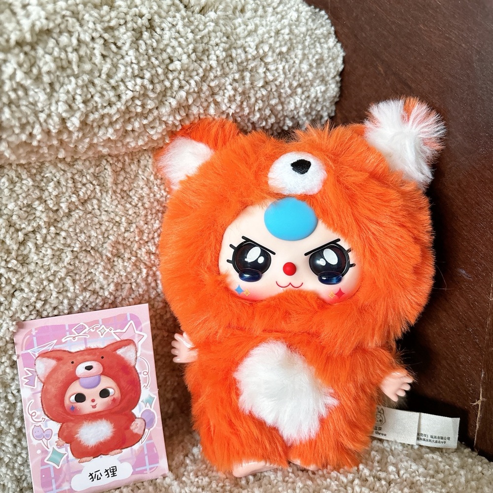 Baby three Adorable Orange Fox Plush Toy
